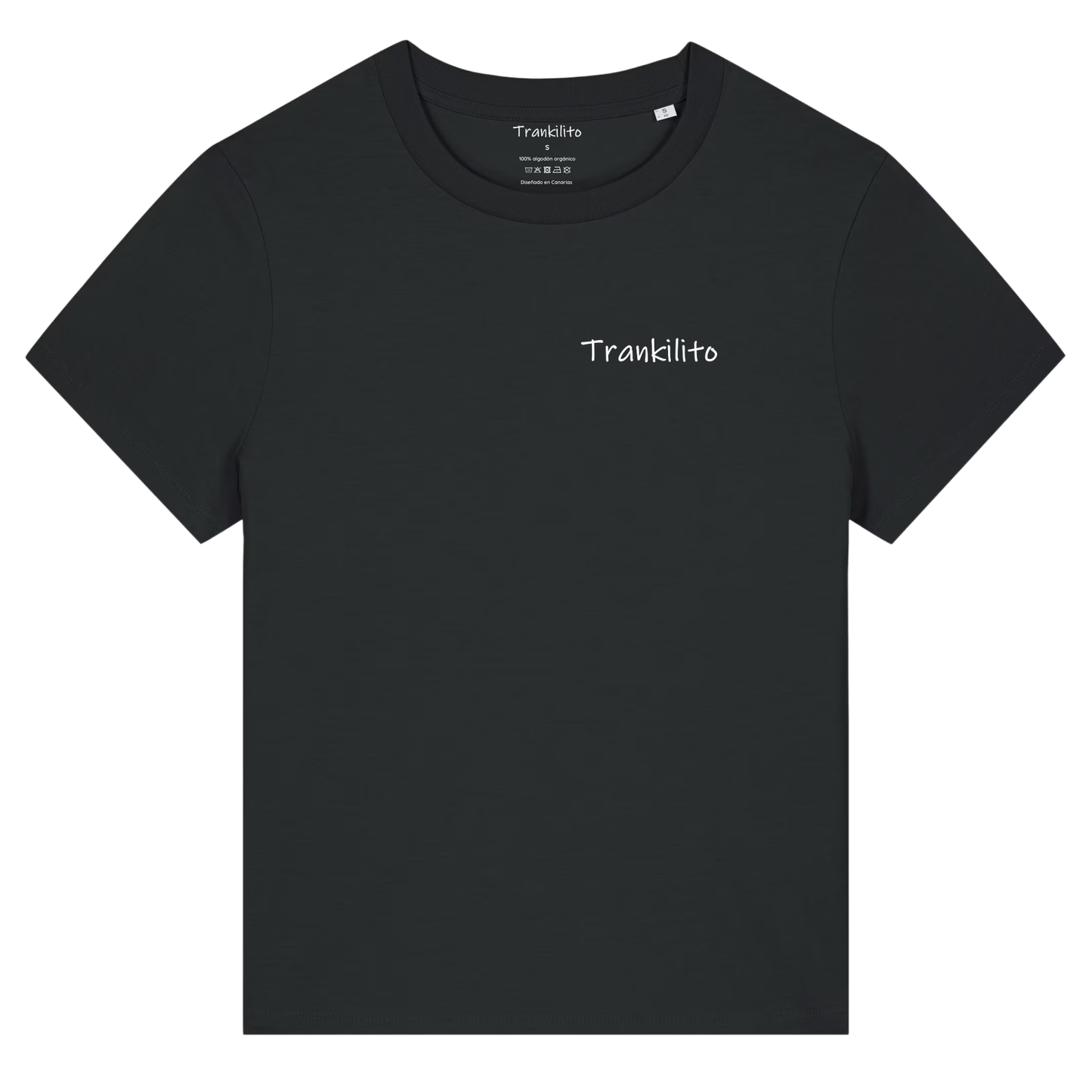Camiseta Trankilito Logo Pequeño Blanco | Mujer | Orgánico