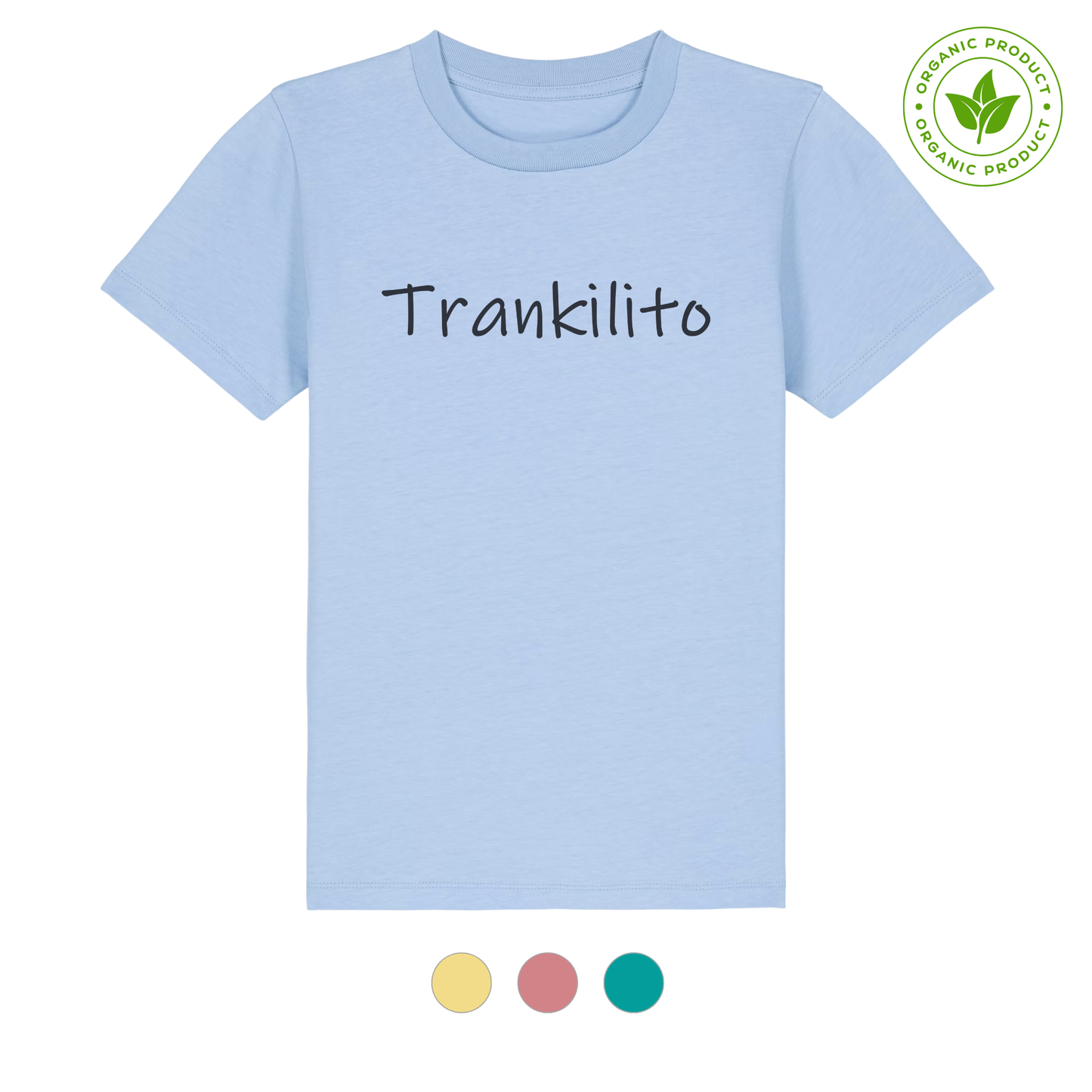 Camiseta Trankilito Logo Grande Negro | Niños | Orgánico