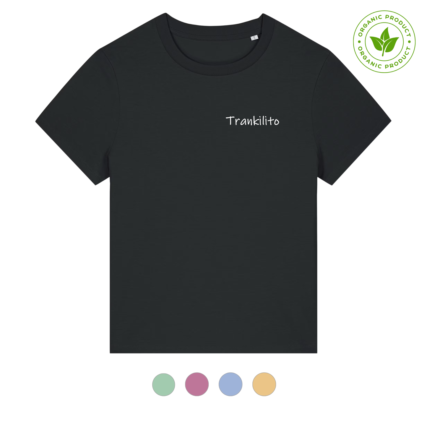 Camiseta Trankilito - Logo Pequeño Blanco | Hombre | Orgánico