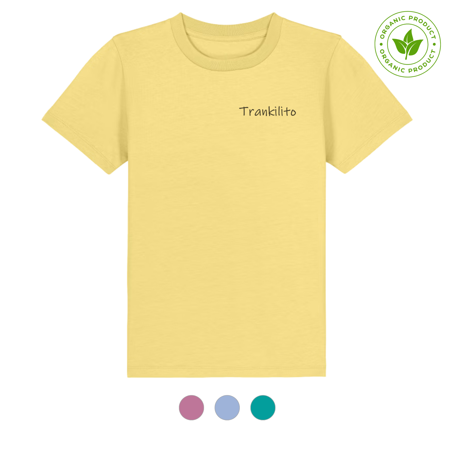 Camiseta Trankilito Logo Pequeño Negro | Niños | Orgánico