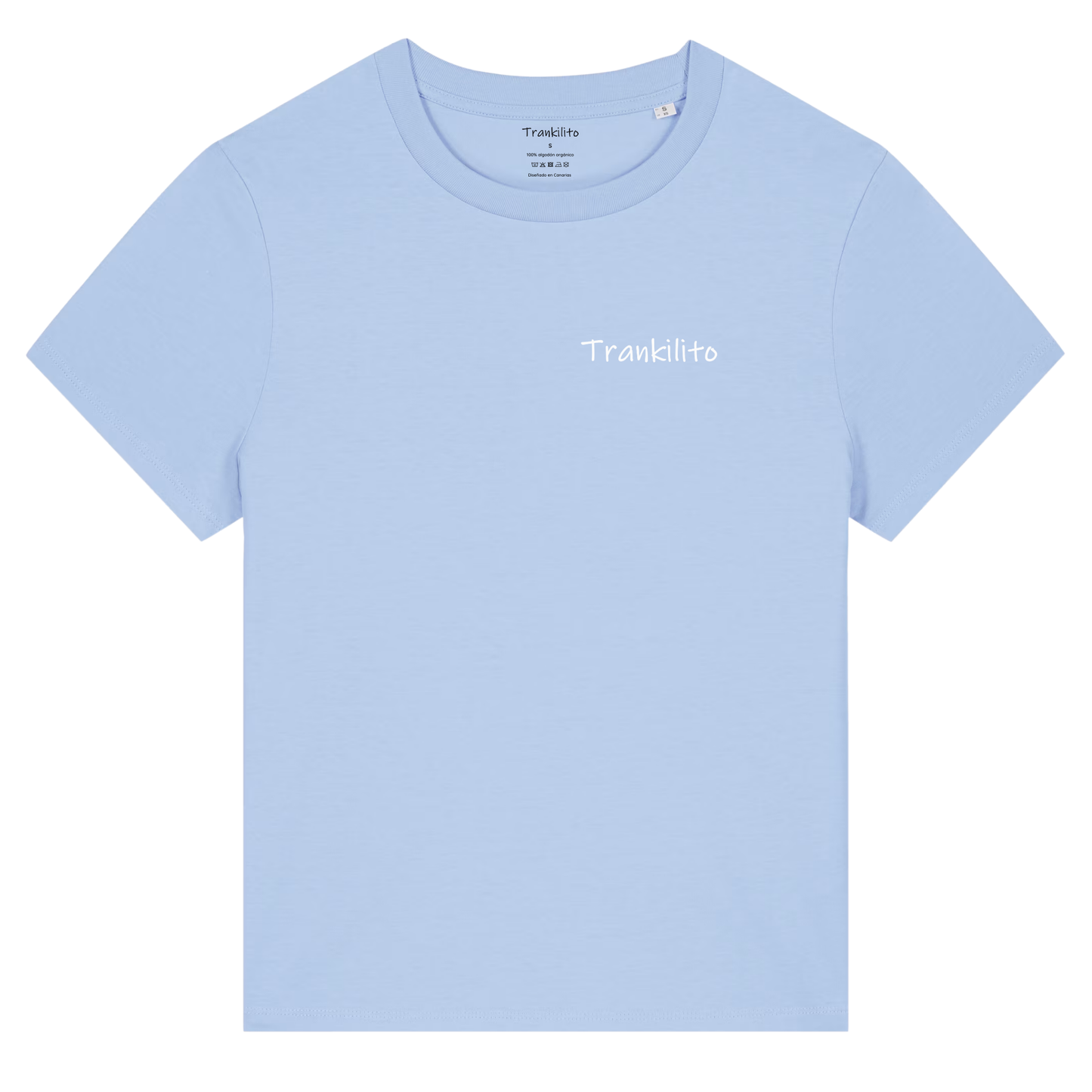 Camiseta Trankilito Logo Pequeño Blanco | Mujer