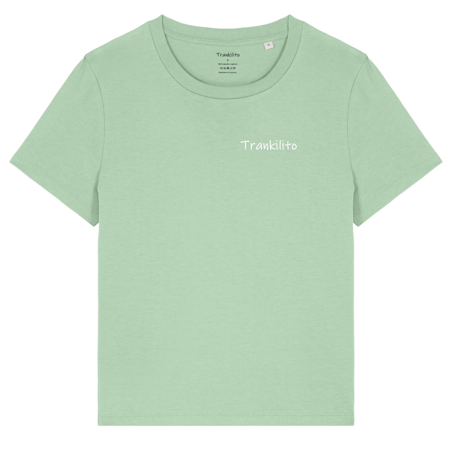 Camiseta Trankilito Logo Pequeño Blanco | Mujer